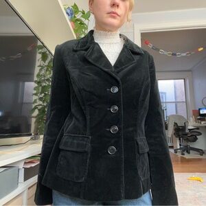 Vintage black velvet blazer